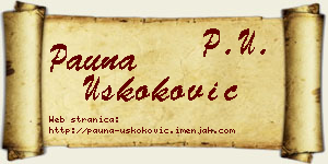 Pauna Uskoković vizit kartica